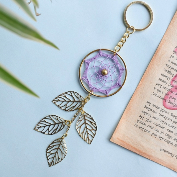 Lilac Dreamcatcher Keychain
