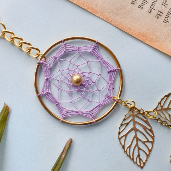 Lilac Dreamcatcher Keychain