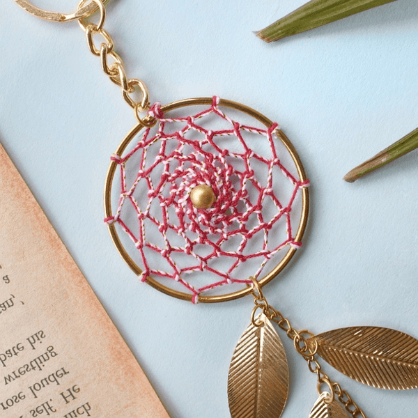 Red Claret Dreamcatcher Keychain