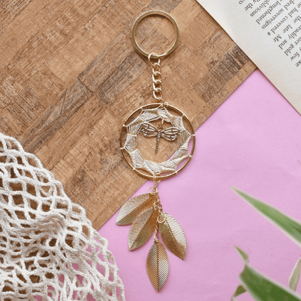 Dragonfly Dreamcatcher Keychain
