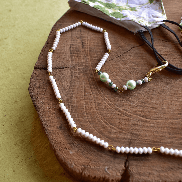 Beaded White Chain