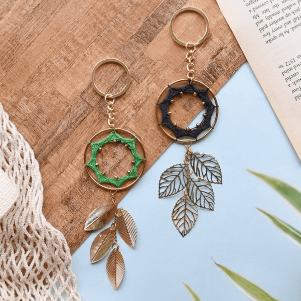 Green Chasm Dreamcatcher Keychain