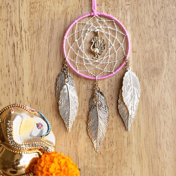 Pastel Peacock Car & Wall Hanging Dreamcatcher