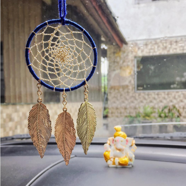 Neptunian Brass Car & Wall Hanging Dreamcatcher