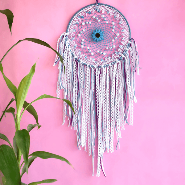 Lace Dreamcatcher - Blue