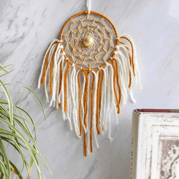 Universal Shimmery Brass Car & Wall Hanging Dreamcatcher