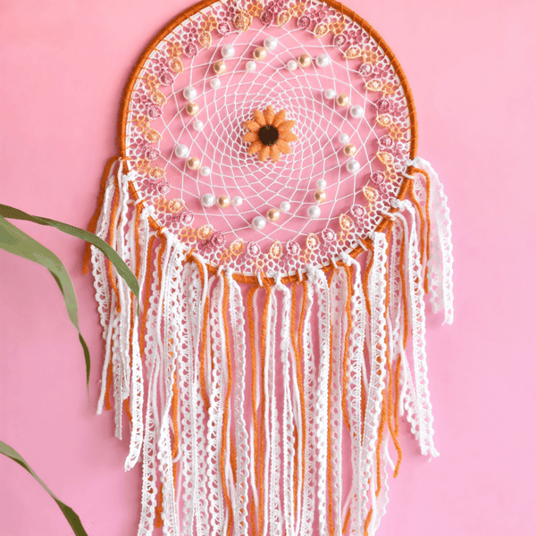 Lace Dreamcatcher - Orange