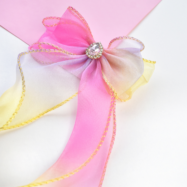 Shimmery Stone Bow Hairclip