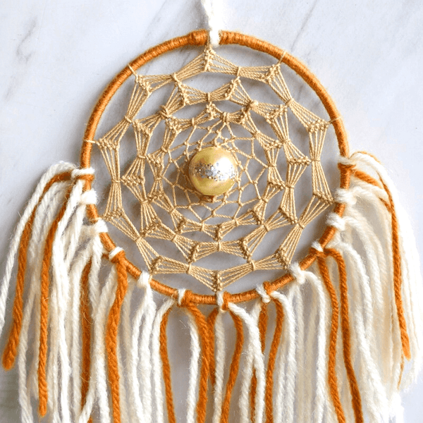 Universal Shimmery Brass Car & Wall Hanging Dreamcatcher