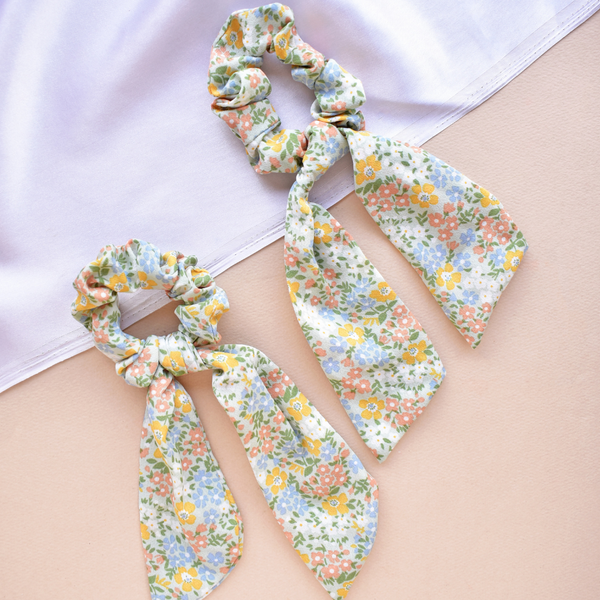 Pastel Bloomy Scrunchies