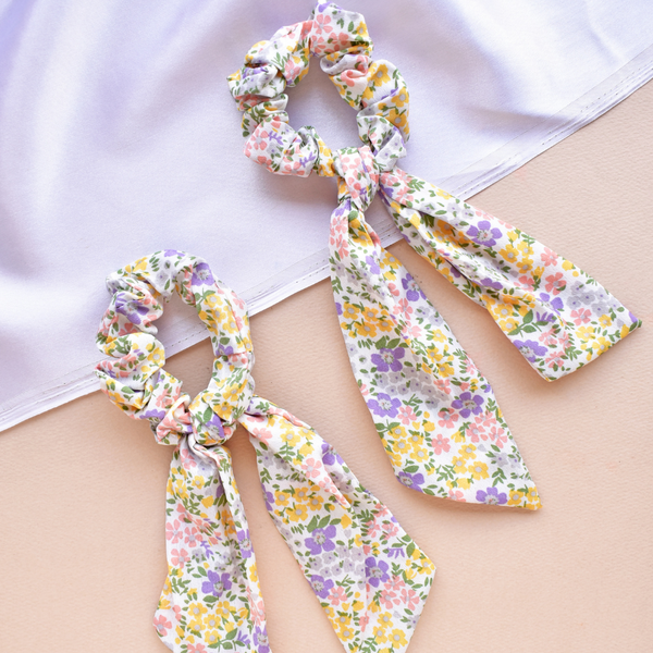 Pastel Bloomy Scrunchies