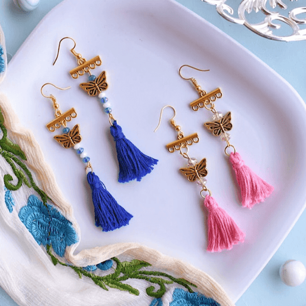 Butterfly Tassel Earrings