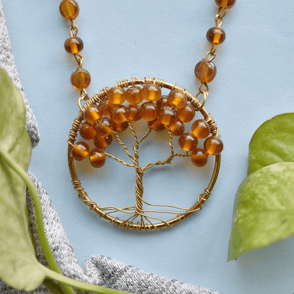 Tree of Life Necklace - Brown