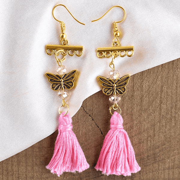 Butterfly Tassel Earrings