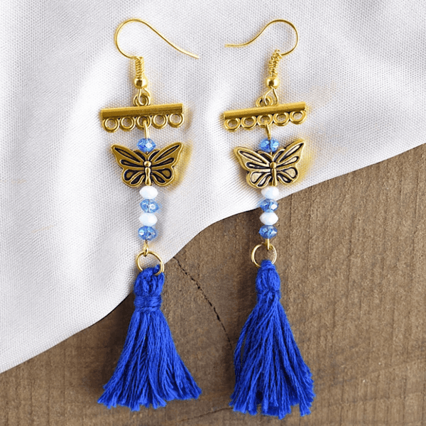 Butterfly Tassel Earrings