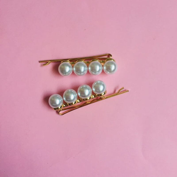 Twin Pearl Hairclips